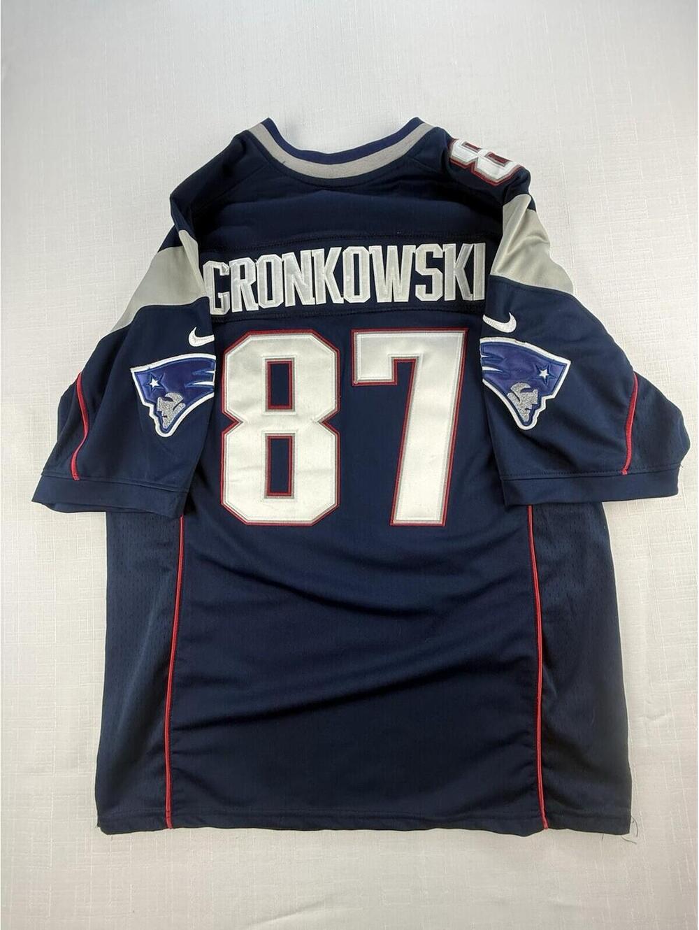 Nike Rob Gronkowski 87 New England Patriots Jersey Mens Medium Blue NFL